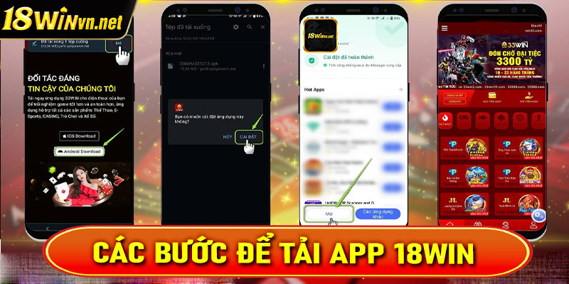 Đầy đủ các bước tải app 18win dành cho người chơi mới tham gia